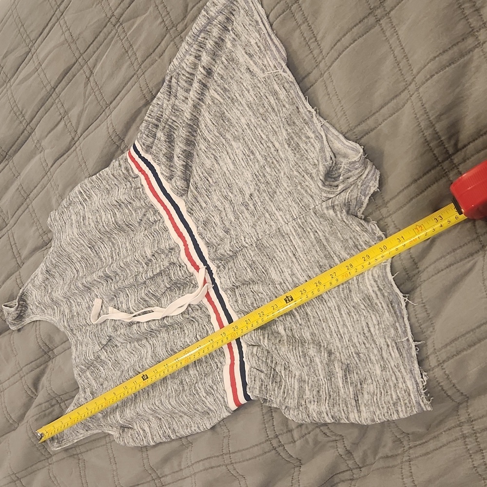 Mossimo Supply Co. Heather Gray Romper with Tricolor Waistband - Picture 8 of 8